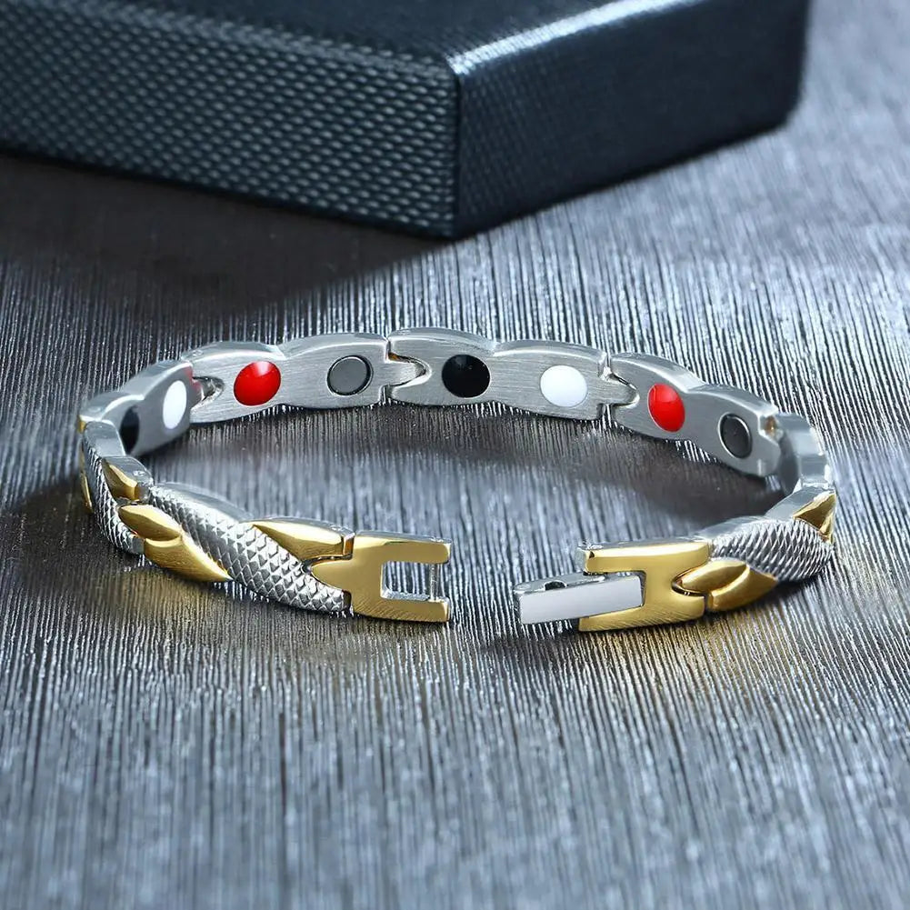 Pulsera magnética de terapia con diseño de dragón para mujer y hombre.