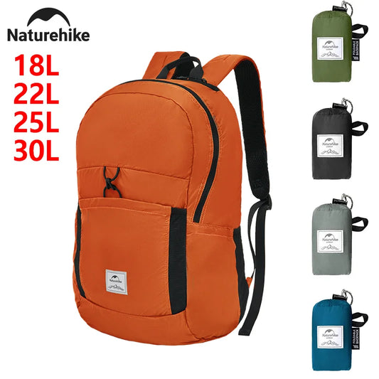 Naturehike New Camping Backpack 30L Large Capacity Portable Foldable Waterproof Shoulder Bag Outdoor Travel Hiking Picnic Bag