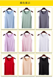 Summer Women Tank Tops Ice Silk Seamless Vest  Female Thin Breathable Sleeveless Shirts Slim Camisoles Undershirts Black M-4XL