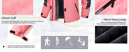 TACVASEN Chaqueta de esquí y snowboard de invierno para mujer, forro polar térmico, impermeable, informal, para trabajo, lluvia, cortavientos, parka