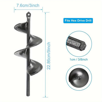 Garden loose soil twist dig pit planting tool alloy drill auger bit