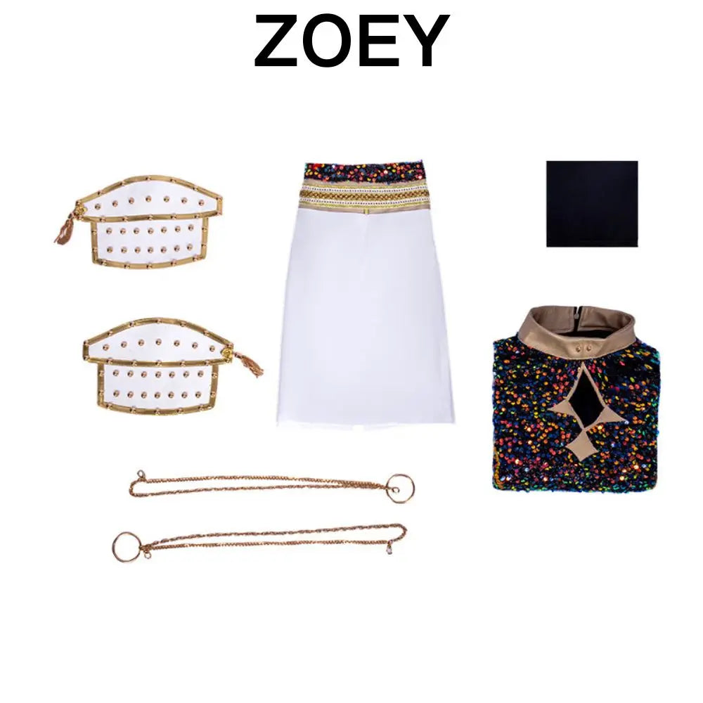 Kids Girls Rummi Devil Hunters Zoeyy Miraa Cosplay Costume for Children Idol Roleplay Outfits Halloween Carnival Suit