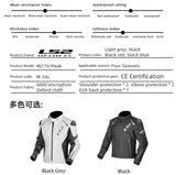 LS2 Winter Waterproof Motorcycle Jacket Men Women CE Certified Riding Jacket Warm Protective Gear with Removable Thermal Liner