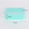 Collapsible Silicone Food Storage Container,Bento Lunch Boxes For Kitchen, Microwave Safe. Foldable Design Saves Your Space.