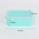 Collapsible Silicone Food Storage Container,Bento Lunch Boxes For Kitchen, Microwave Safe. Foldable Design Saves Your Space.