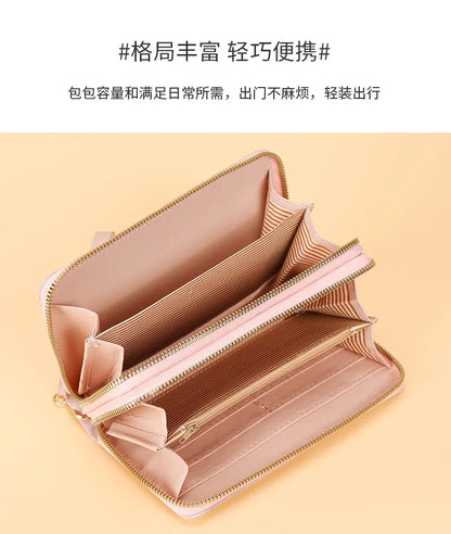 Long Women's Wallet Female Purses Tassel Coin Purse Card Holder Wallets Double Zipper Pu Leather Clutch Luxury Money Phone Bag