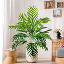 52-125cm/49.2in  Artificial Palm Tree Tropical Fake Plant Green Plastic Palm Leaf Branches Suitable for Home Garden Decoration