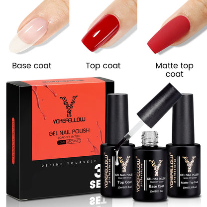 NEW YOKEFELLOW 10ml Crystal Jelly Nude Red Pink Gel Nail Polish Transparent Semi-permanent UV Gel Nail Art Soak Off Gel Varnish