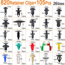 800pcs-100Pcs Car Fastener Clip Kit Fender Rivet Plastic Clips Auto Body Push Retainer Pin Rivet Bumper Door Trim Panel Repair