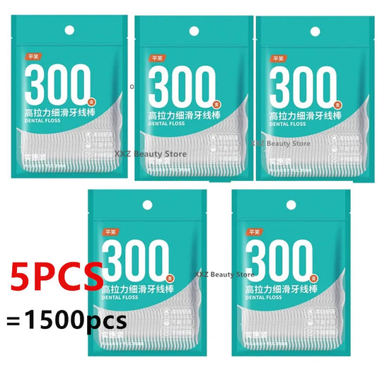 1/2/5 Bag Disposable Dental Floss Dental Floss Picks Clean Between Teeth Interdental Brush Toothpick Floss Picks Oral Care