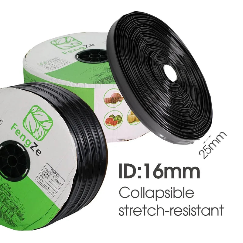 50/100m fita de gotejamento 16mm espaçamento de tubulação pe 10-40cm para jardim estufa rega fazenda irrigação agrícola imersão mangueira gotejador