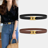1Pc Women's Retro Belt, Alloy Buckle Fashion Casual Jeans Belt, High-End Long Skirt Pants Belt