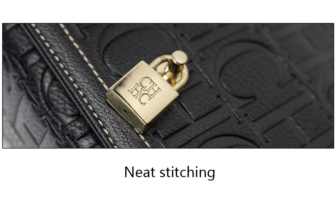 CH Autumn and Winter Solid Color Crossbody Bag Letter Printing High Quality Women's Fashion Elegance 2025 Classic Women's Bag