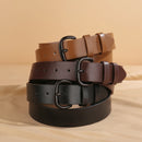 Women's Casual Leather Belt with black Buckle Versatile Waist Accessory for Jeans and Everyday Outfits