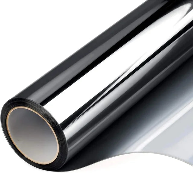 Película de espejo unidireccional para ventanas, vinilo autoadhesivo reflectante solar, pegatina plateada para vidrio, tinte de privacidad para ventanas del hogar, 2 m, 3 m, 5 m 