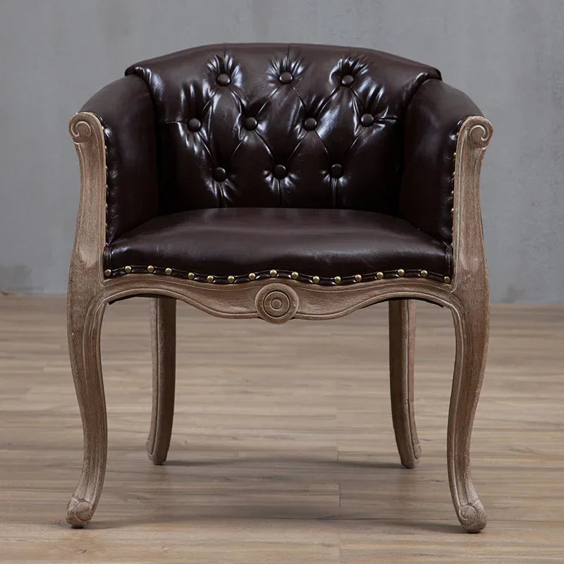 European Hotel Dining Chair, Leisure Sofa Chair, Solid Wood Antique Dining Chair, Living Room Leisure Sofa,Support Customization