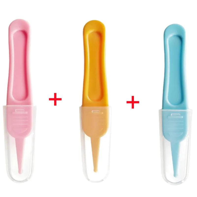 Pinzas para limpiar la nariz del bebé, herramienta segura para limpiar el ombligo, la nariz y los oídos del bebé, pinzas para mocos, eliminación de mocos, suministros de limpieza para recién nacidos