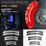 1set Car Goods Brake Caliper Badge Sticker Decoration Sticker Decal For Mercedes Benz B/C/E/S Class A Class C200L GLC GLK CLA