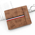 2023 New Short Men Wallets Slim Card Holder Male Purses Luxury PU Leather Coin Pocket High Quality Small Men's Wallet