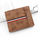 2023 New Short Men Wallets Slim Card Holder Male Purses Luxury PU Leather Coin Pocket High Quality Small Men's Wallet