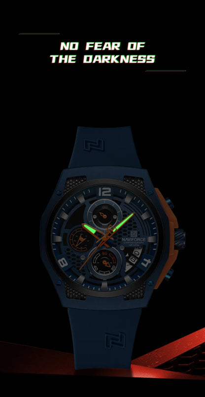 NAVIFORCE High Quality Luxury Original Men Watch Silicone Strap Waterproof Male Quartz Wrist watch Sport Clock Relogio Masculino