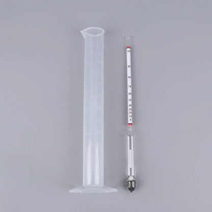 1Set Hydrometer Tester Vintage Measuring Bottle Set Tools Alcoholmeter Wine Concentration Meter 0-100 Hydrometer