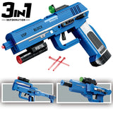 Technical Building Blocks Toys Gun Scorpion Uziel Submachine Magnum Eagle USP Pistol WW2 Military SWAT Weapon Model For Children