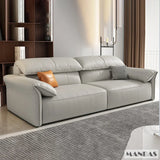 Electric Genuine Leather Sofa Bed Convertible Recliner – Modern Sectional Sleeper Couch with Adjustable Seats and Chaise Lounge
