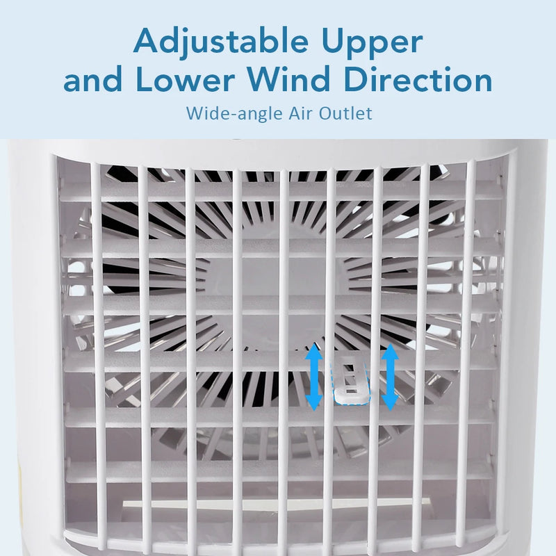 Popular mini air cooler USB air conditioning fan office desktop small water cooling fan spray humidification cooling fan