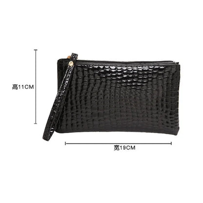 Women Black Cosmetic Bag Zipper Small Makeup Bag Traveling Neceser Ladies Cosmetics Clutch Purse Toiletry Organizer Case Pouch