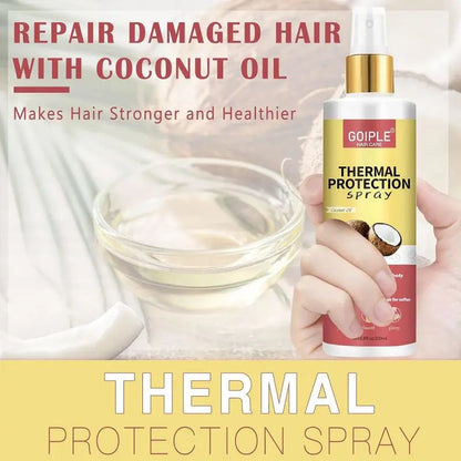Spray protector térmico GOIPLE para el cabello, protege contra planchas y rizadores, protector UV, repara el cabello dañado, acondicionador sin enjuague 