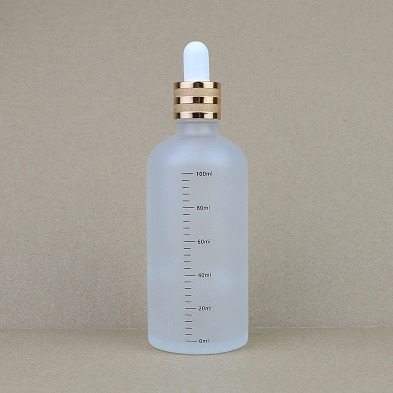5ml-100ml Dropper Bottles With Scale Reagent Eye Drop Sanding Glass Aromatherapy Liquid Pipette Bottle Refillable Bottles Travel