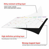 Magnetic Calendar For Fridge Monthly Weekly Planner Calendar Table Dry Erase Whiteboard With Pen Fridge Sticker Message Board