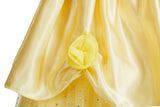 Children Princess Costume Kids Halloween Carnival Beauty Beast Birthday Party Clothes Girl Yellow Belle Cosplay Dress Up