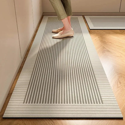 Nueva alfombra de cocina de diatomita suave de estilo japonés, 1 pieza, súper antideslizante, súper absorbente y fácil de manejar.
