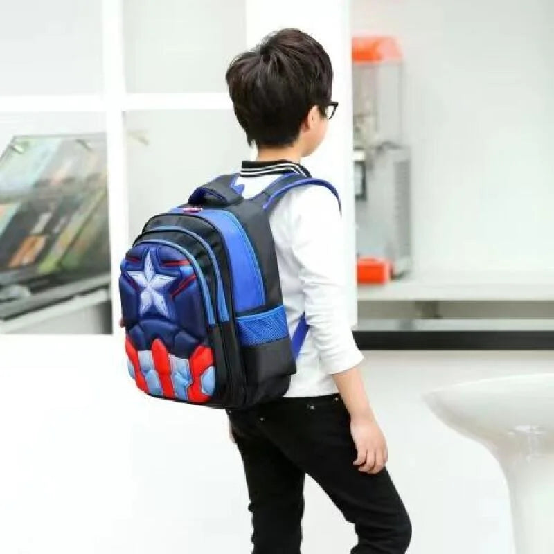 3D five-pointed star children's backpack, nylon waterproof fabric, light-weight children's backpack