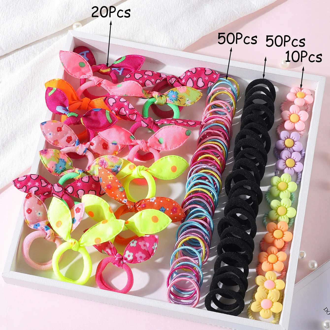 899Pcs Hair Accessories Set for Girls Elastic Rubber Bands Children Bow Hair Ties Headband Star Hair Clip Girls Hair Accessories