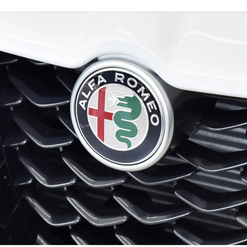 2pcs for AlfaRomeo 147 156 159 74mm Car Front Hood Emblem Bonnet Grille Sticker Rear Trunk Badge Decal Styling auto accessories