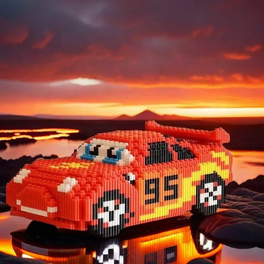 1258-Piece Red Sports Car Building Block Set, Experience the Essence of Racing Culture, the First Choice for Birthday, Christmas, and Thanksgiving Gifts