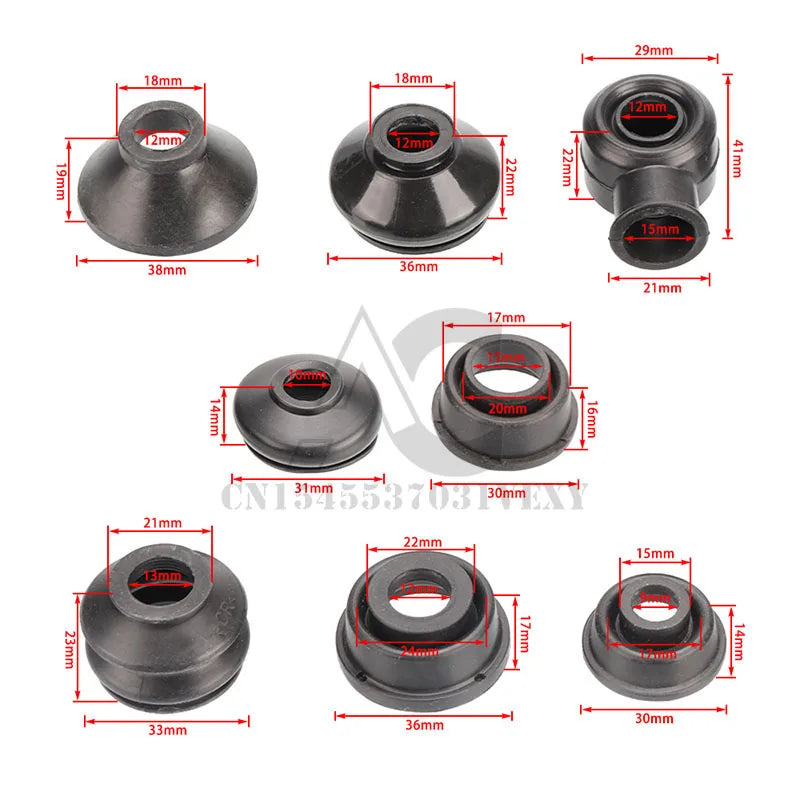 4pcs Universal Ball Joint Turn Rods Rubber Boot Dust Cover Replacement Control Arm Protector Car Suspension Steering Accessories