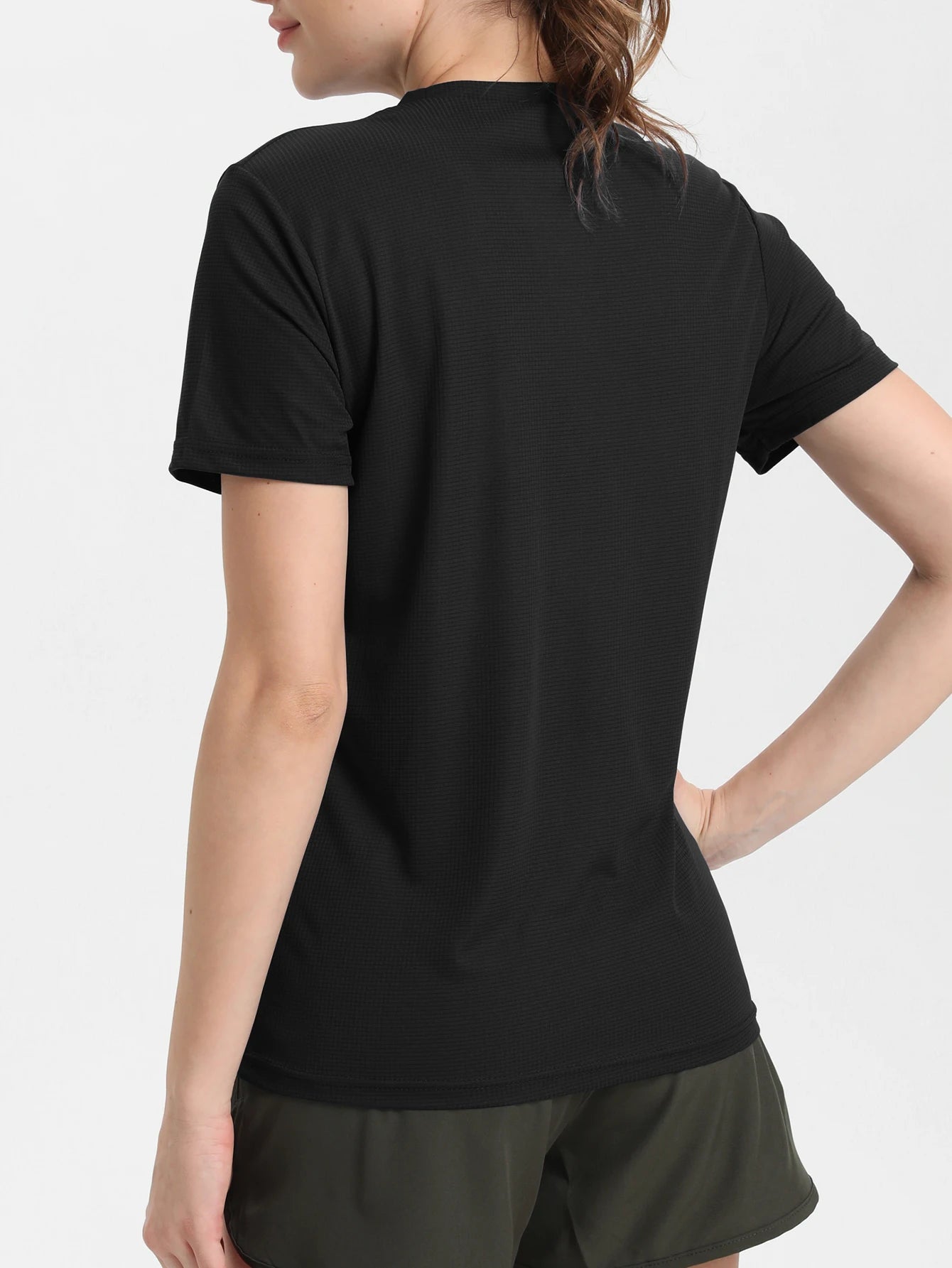 Women's Solid Color Ultralight Quick Dry Sport T-Shirt,Breathable Lightweight  ,Running Gym Compression Shirt