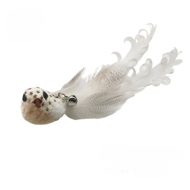 Varita de pájaro/pluma para gato con campana y potente ventosa, manos libres, juguetes interactivos para gatos, ejercicio de caza de gatitos, productos para mascotas
