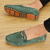 YRZL Men's Loafers Big Size 48 Soft Driving Moccasins High Quality Flats Genuine Leather Slip-on Suede Loafers for Men