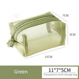 1pc Multifunctional Square Nylon Mesh Storage Bags Travel Portable Urltra-Light Mini Wash Bags Mini Zipper Coin Purse