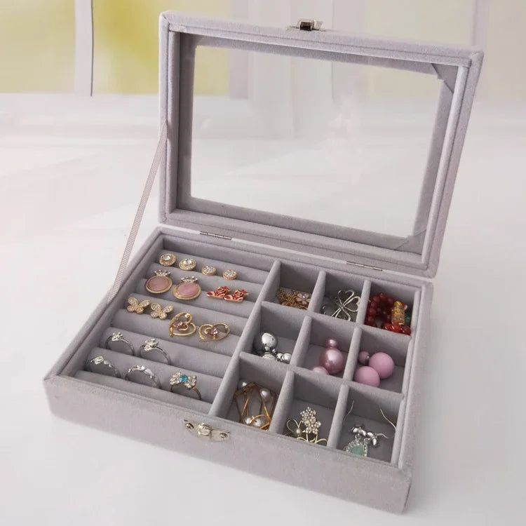Caja de joyería negra, caja para pulseras, caja para collares, caja pequeña arqueada, caja de exhibición, caja de almacenamiento de joyas con cubierta de franela