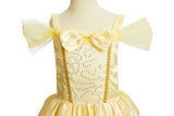 Children Princess Costume Kids Halloween Carnival Beauty Beast Birthday Party Clothes Girl Yellow Belle Cosplay Dress Up