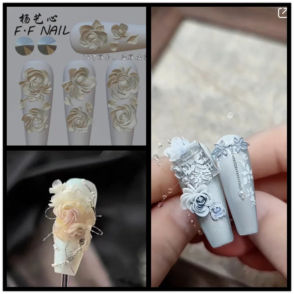 1pc  Snake Flamingo Jellyfish Dragon Dtream 3D Acrylic Mold  Nail Art DIY  Silicone  Nail Art Templates Nails Mold