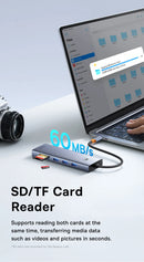 Baseus USB Hub DP 4K Dual HDMI Adapter 11 in 1 Splitter RJ45 USB 3.0 PD 100W Docking Station for MacBook Pro Air M2 M1 USB C HUB