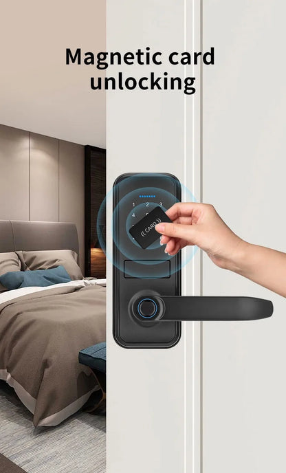 Tuya TTlock Smart Door Lock Fingerprint Door Lock Password Fingerprint IC Card Key APP Remote Unlock Eletronico Digital 도어락