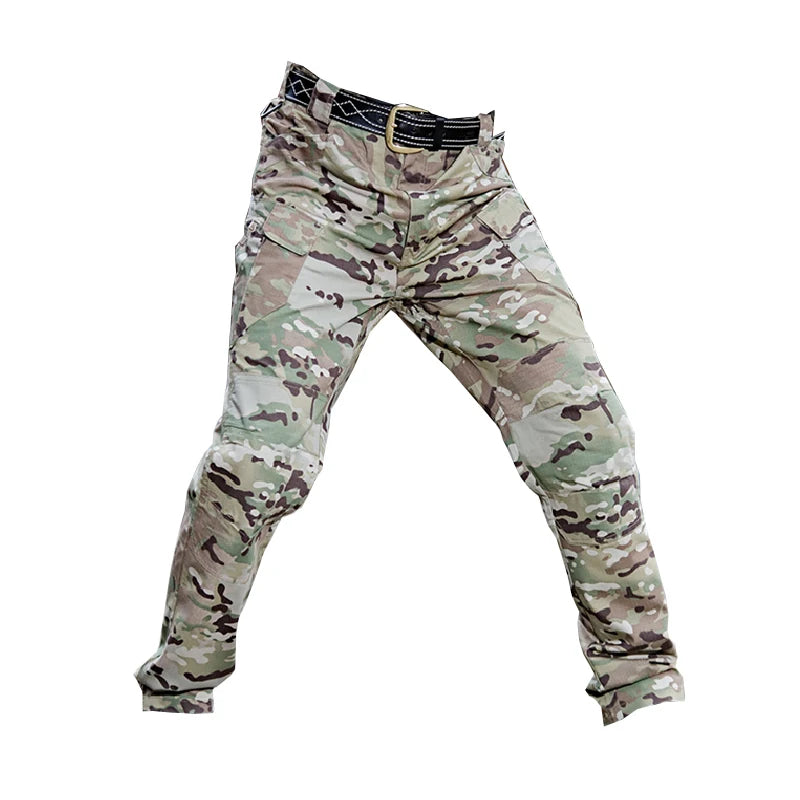 Tactical Cargo Pants Men Combat Outdoor Hiking Work Joggers Lightweight Trousers Male Elasticity Multiple Pockets Resistant Pant